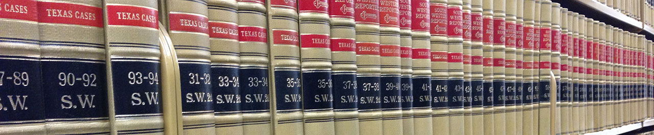 Law books on the shelf