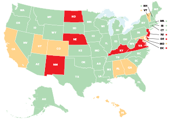 Dash cam windshield mounts status map - USA