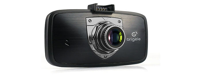 Brigele DR 4100 G compact dash cam with GPS, voice prompts and driving aids