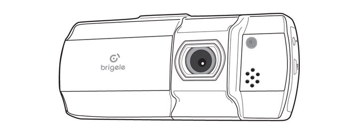 Brigele DR 2100 compact dash cam drawing