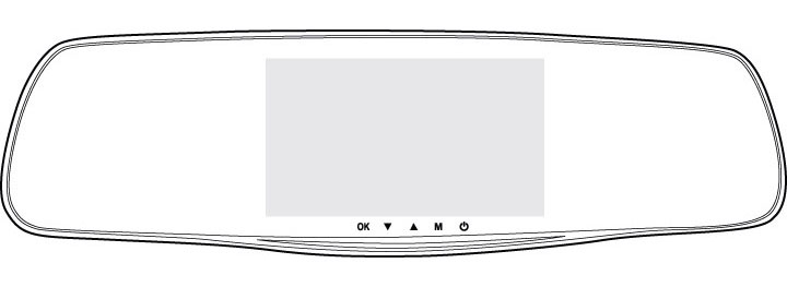 Brigele DR 3302 rearview mirror dash cam drawing